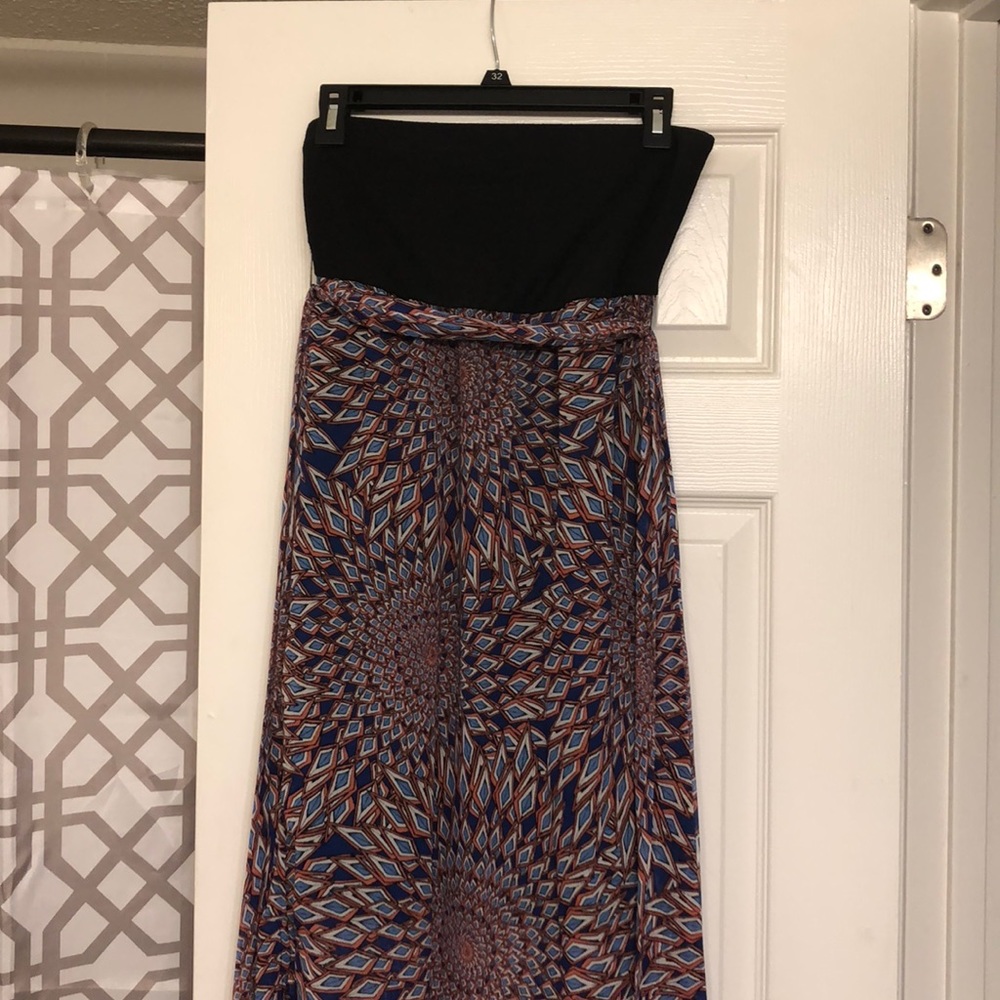 Black and patterned maxi